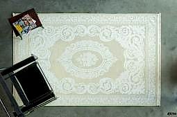 Apex Perla 2402 Krem Dekoratif Halı - Mutfak Halısı - Yolluk