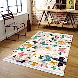 Decoser Nova Kaymaz Tabanlı Kilim DH 6017 Kelebekli 